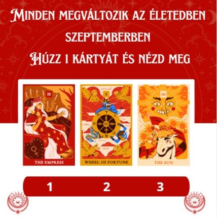 Minden megváltozik az életedben szeptemberben - Húzz 1 kártyát és nézd meg